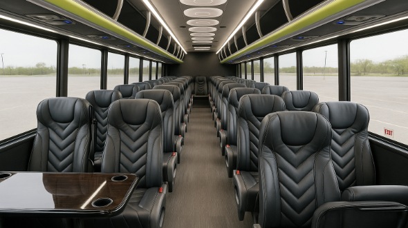 Interior of Charter Bus Company Alameda's 15 Passenger Minibus in Alameda
