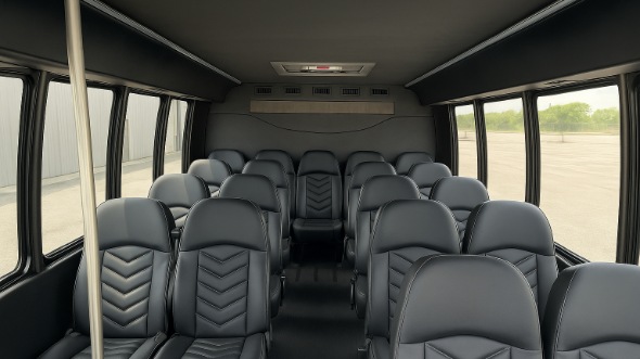 Interior of Charter Bus Company Pleasanton's 18 Passenger Minibus in Pleasanton