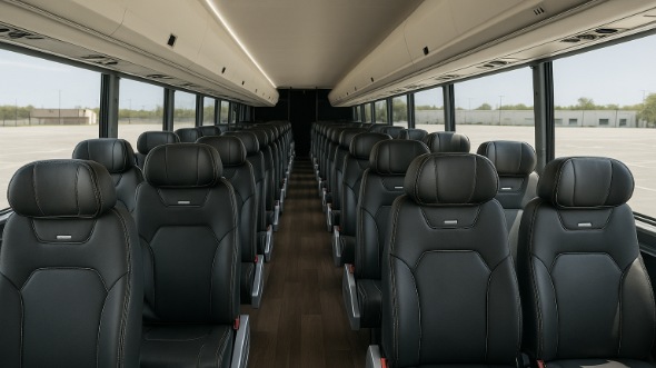 Interior of Charter Bus Company Fremont's 28 Passenger Mini bus in Fremont