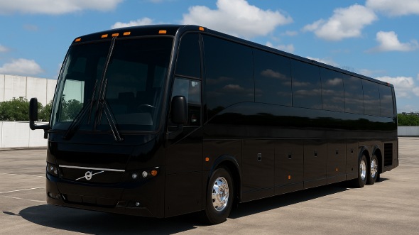 Exterior of Charter Bus Company San Ramon's 50 Passenger Charter Bus in San Ramon