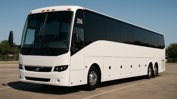 Exterior of Charter Bus Company Union City's 54 Passenger Charter Bus in Union City